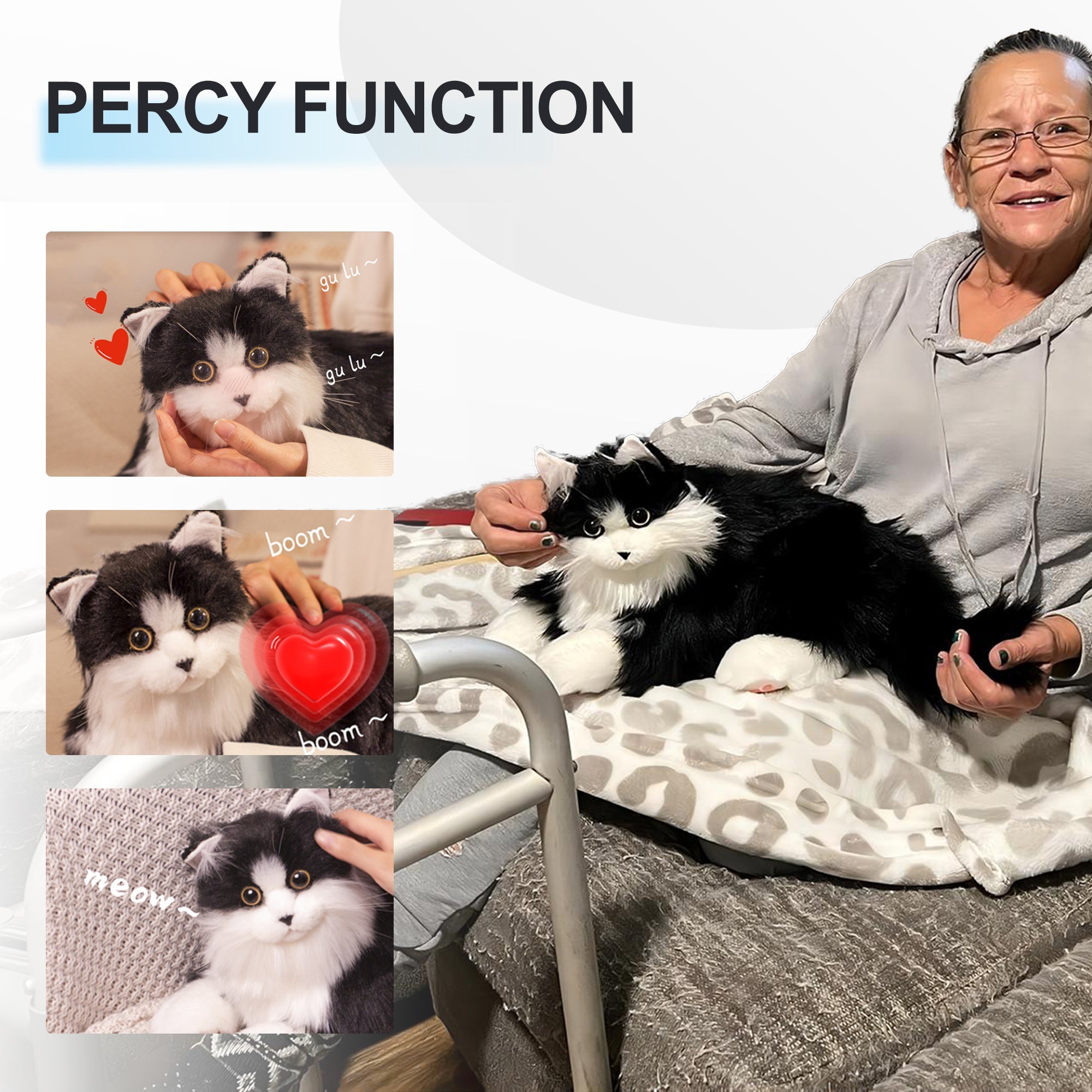 Percy Robot Cat – Interactive Weighted Comfort Toy